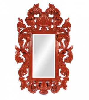 Bold colored Hollywood Regency style mirror - Strong Baroque influence.png